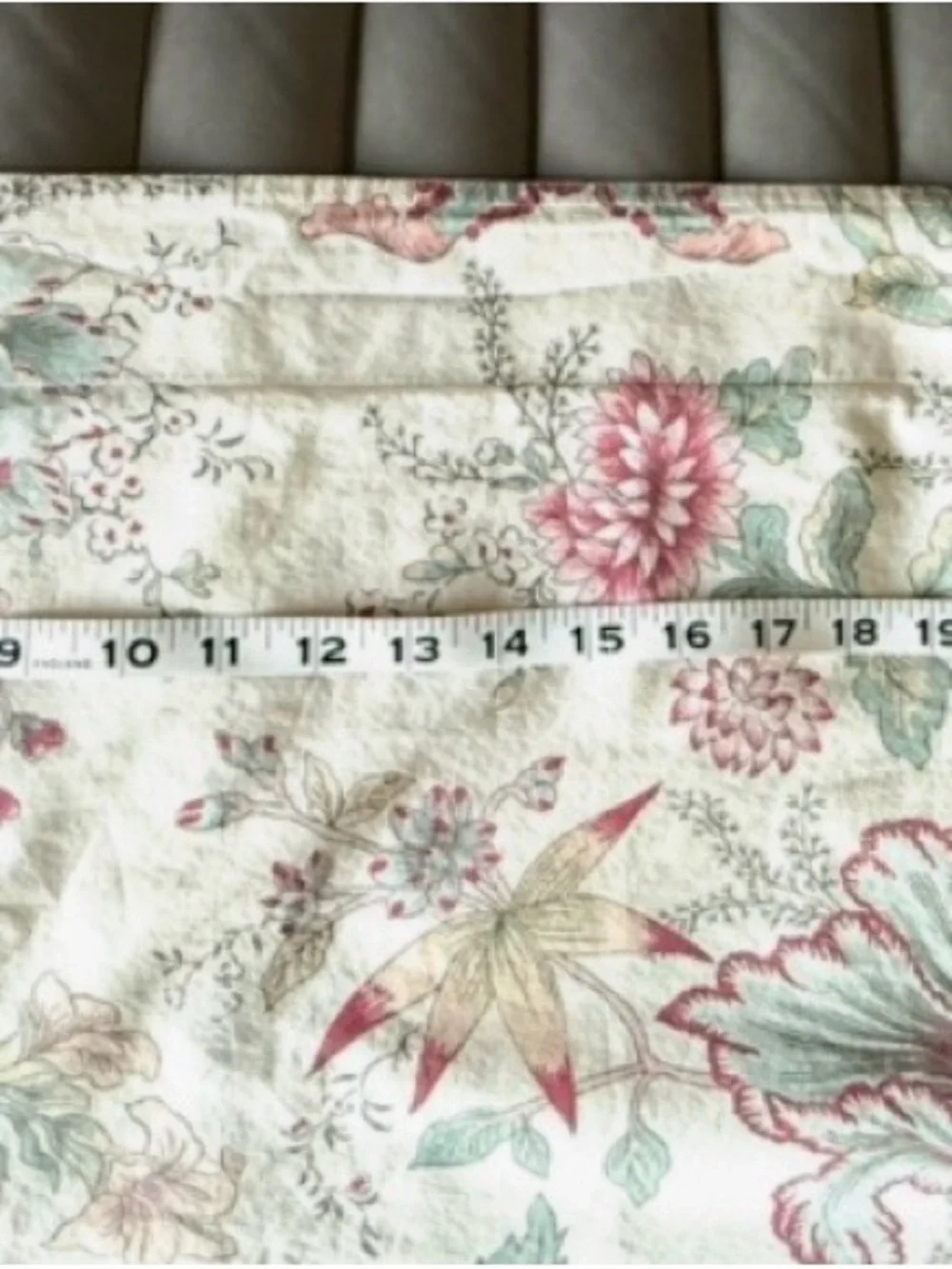 1-Pottery Barn Sz Standard,Floral Cotton in Pink,Green Botanical Country Print
